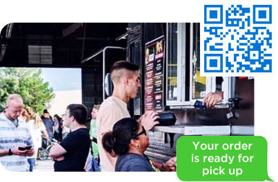 QR ordering with text messaging