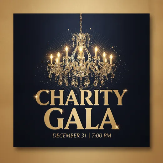 Event poster for a charity gala