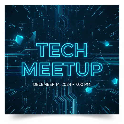Event poster for a technology conference